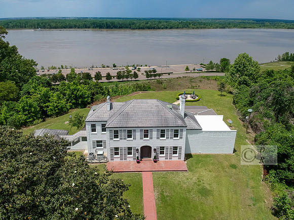 Aerial Shot with River